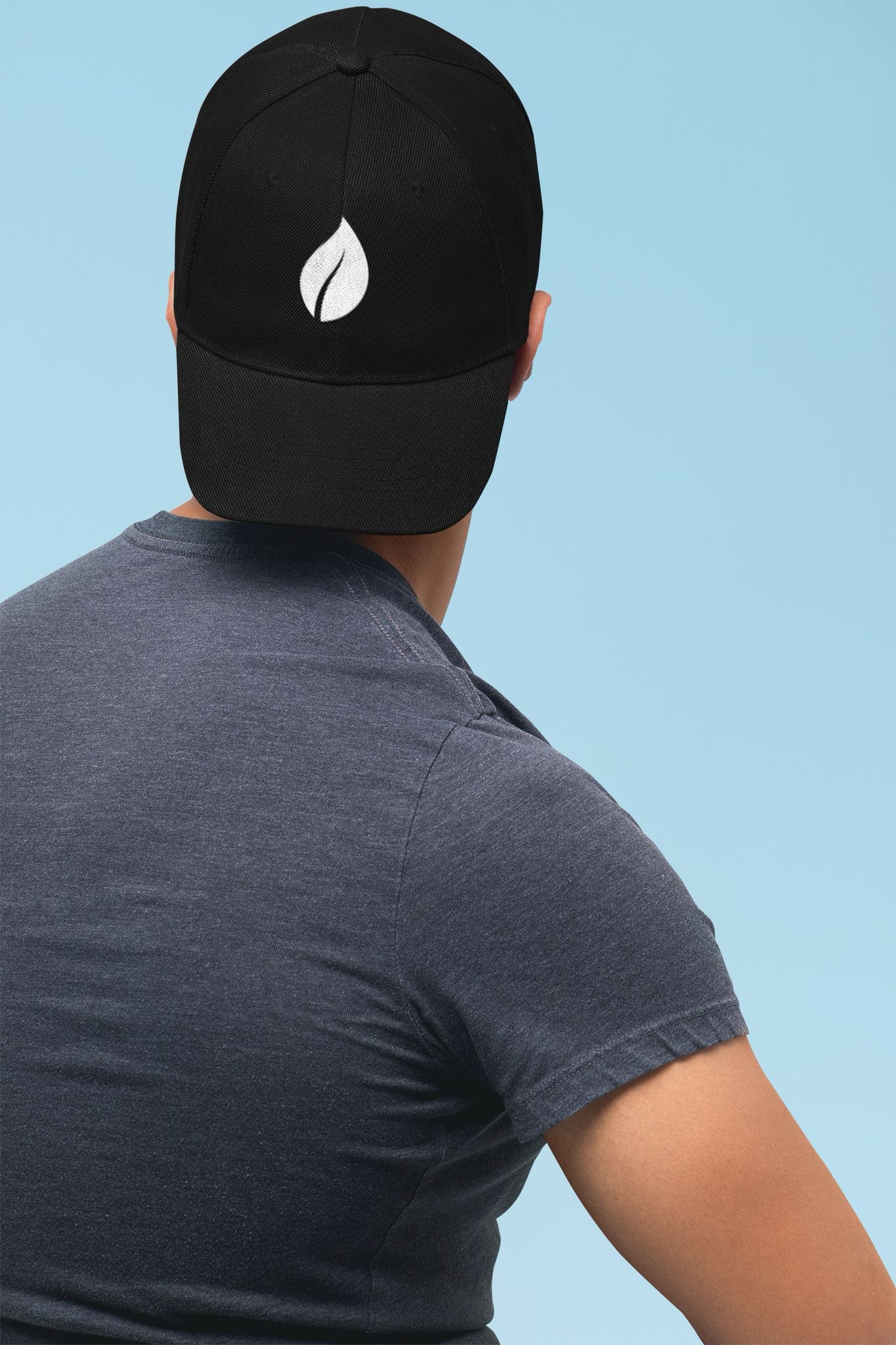 Back view of person wearing The Soft Armour Hat by Rtys3 – minimalist black dad cap for quiet confidence and self-expression