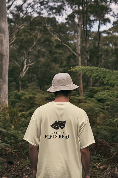 Nothing Feels Real Oversized Tees -Rtys3 Minimalist Apparel