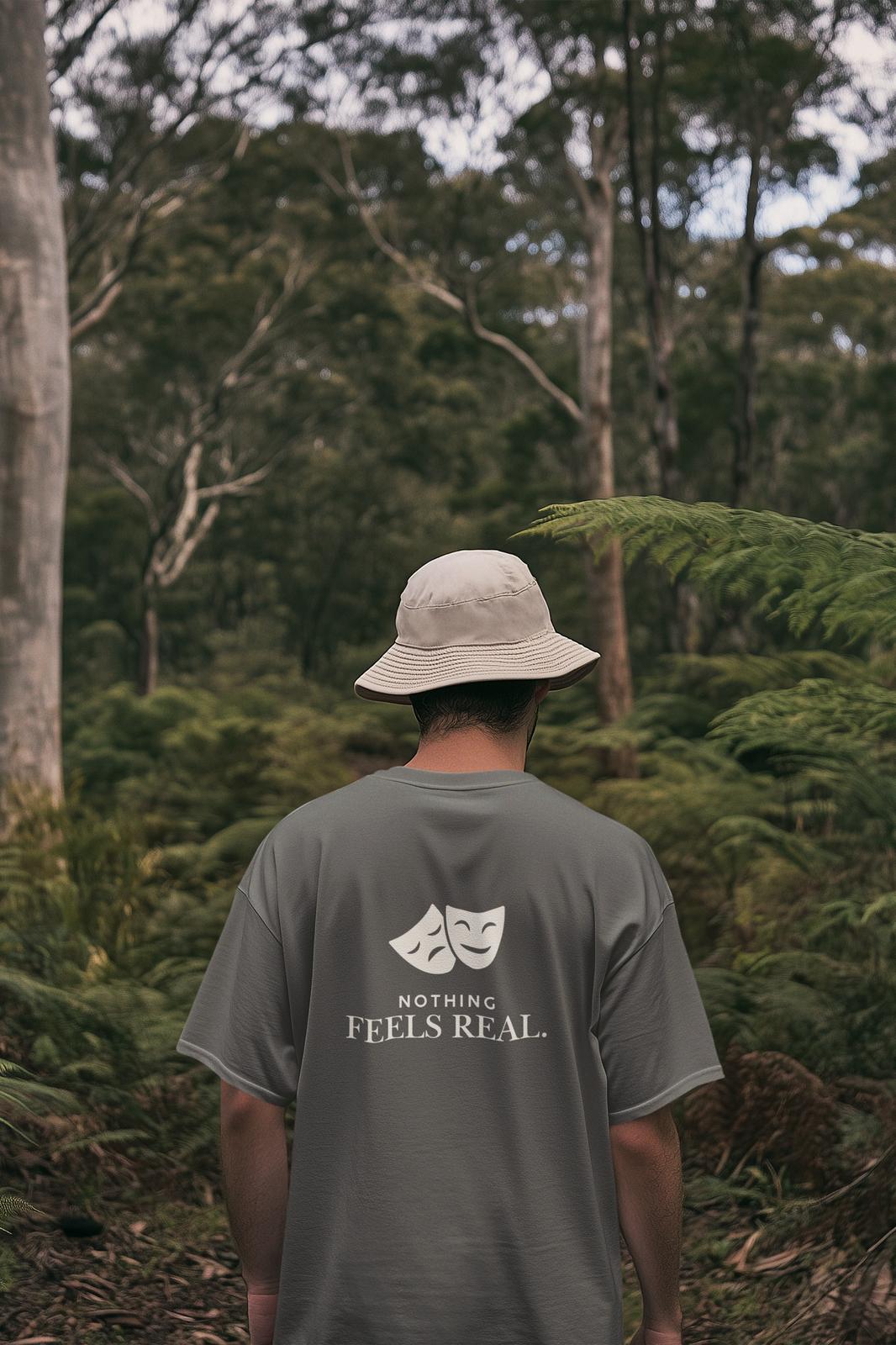 Nothing Feels Real Oversized Tees -Rtys3 Minimalist Apparel