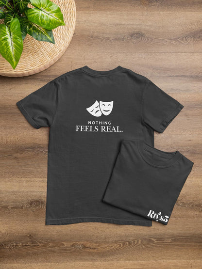 Nothing Feels Real Oversized Tees -Rtys3 Minimalist Apparel