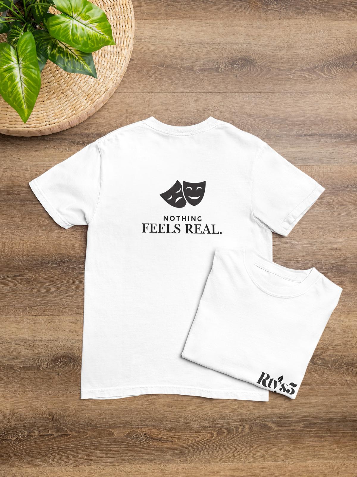 Nothing Feels Real Oversized Tees -Rtys3 Minimalist Apparel