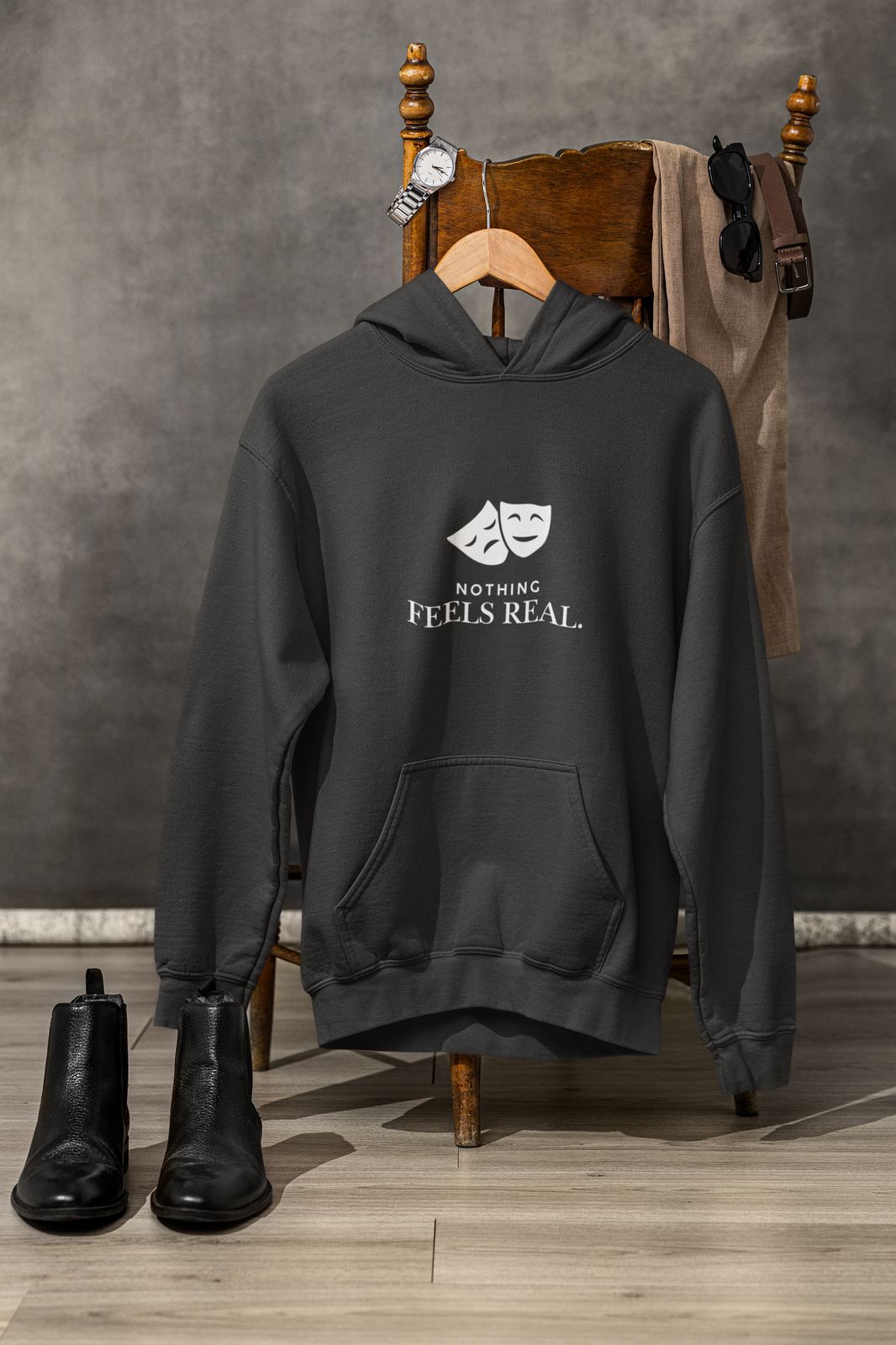 Nothing Feels Real Oversized Hoodie